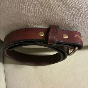 Brown Amish Made Leather Belt Sz 40 Handcrafted